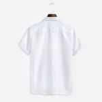 Áo sơm mi nam ngắn tay basic - White